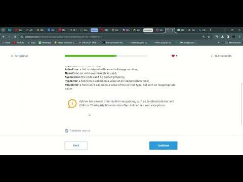25 Exceptions | Python Intermediate | Sololearn