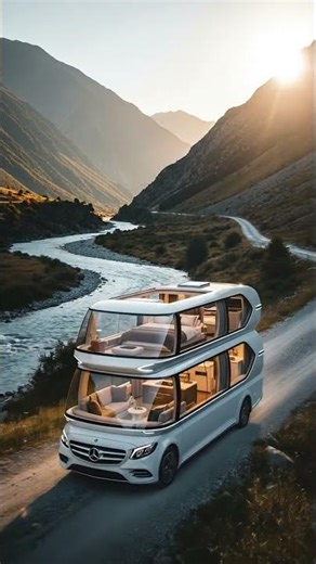 White Mercedes Luxury Caravan – Moving Palace on Wheels 🚐✨”