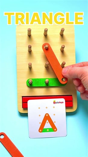 Build Shapes on a Pegboard 🔺 Fun Learning Game