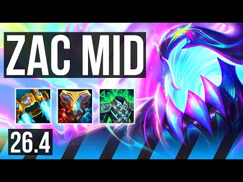 ZAC vs ZED (MID) | Good KDA: 9/1/7 | EUW Master | 26.4