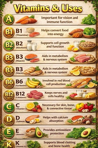 “Are You Deficient? Vitamins and Their Hidden Roles Explained” #healthtips #wellnesstips #food