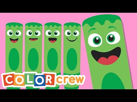 Toddler Learning Video | Color Crew - Green |Drawing |@BabyFirst Learn Colors, ABCs, Rhymes & More ​