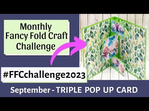Triple Pop Up Card Tutorial | 5 1/2" Handmade Card | #FFCchallenge2023 Flower Festival Collection