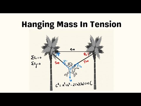 Mass Hanging by 2 Ropes | 2D-Equilibrium | Physics & Calculus
