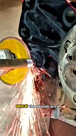 Installation of a thread mount on the hole#shorts #satisfying #welding #working