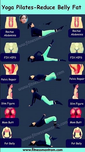 Yoga Pilates-Reduce Belly Fat🔥Yoga Pilates Workout🔥Pilates Yoga🔥 #shorts🔥@fitnessmantram #pilates