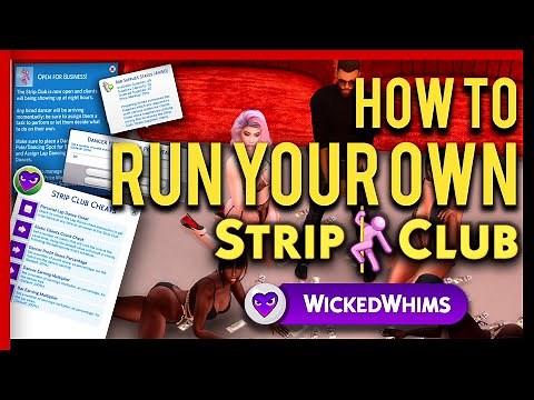 The Sims 4 Wicked Whims Mod Strip Club Feature | How To | Mini Let's Play 2022