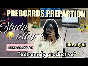My *REALISTIC* Preboard Study Routine | Class 10 Productive study vlog 📚✨| Datesheet Revealed ! 😭