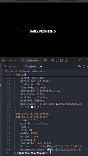 🔥 CSS Button Hover Animation | Daily Frontend Short