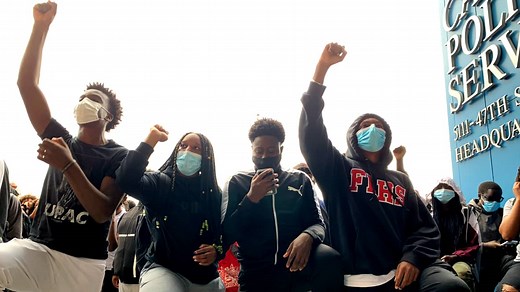 Calgary students stage anti-racism walkout