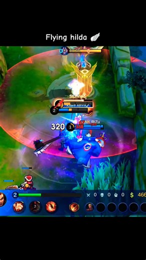 HILDA FLYING ONE SHOT BUILD 🔥 JUMP & DELETE ENEMY | MLBB #viral #mobilelegends #mlbb #shorts