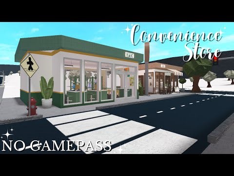 BLOXBURG: NO GAMEPASS TOWN (Part 4: Convenience Store) *SMALL PLOT* | Roblox