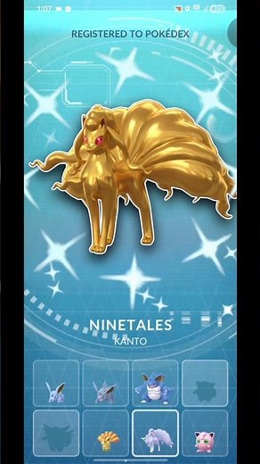 Shiny Alolan Ninetales In Dex 🥶 #pokemongo