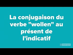 Conjuguer le verbe "wollen" au présent de l'indicatif en allemand