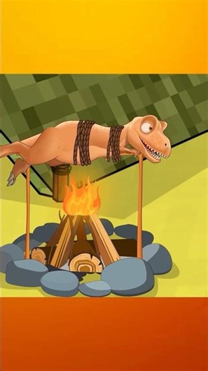 Can Friends Save Rexy From Being Roasted?😂😅🔥#animation #dinosaur #funny #shorts #cartoon