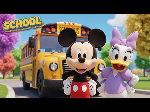 Mickey Mouse & Daisy Duck on a School Bus Adventure! 🚌 Kids Cartoon & Stories