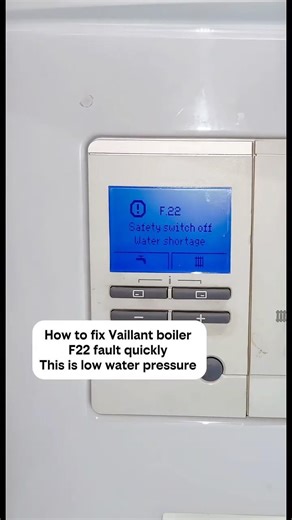 How to fix F22 low water pressure fault in Vaillant ecotecplus boiler. #vaillant #f22 fault#repair r