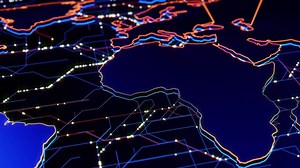 Futuristic Global Digital Connection is motion footage for documentary films and cinematic in technology scene. Also good background for scene and titles, logos.