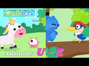 CandyBots Alphabet ABC Phonics - Animals | Alphabet Tracing and Spelling | Part 5