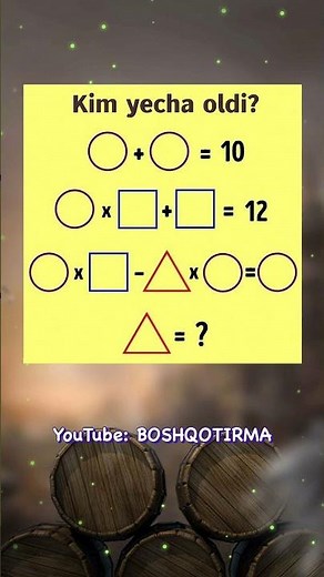 Qiziqarli matematika - Uchburchak nechchiga teng?