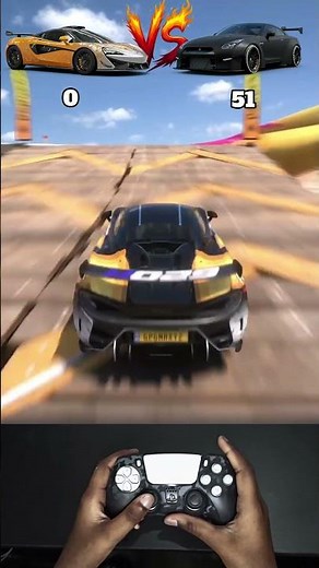 🚀 NISSAN GT R BLACK EDITION 🆚 MCLAREN 620R 💥 INSANE AIRTIME JUMP! Who Flies Higher! 😱🔥 #shorts