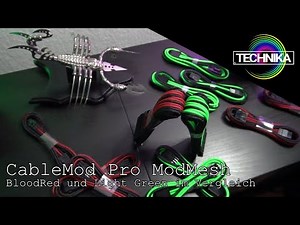 CableMod Pro ModMesh Cable BloodRed und Light Green (2020)