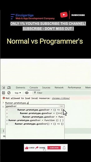 Subscribe 👍 Like ❤️ | Chrome Dino Game HACK - No extension, no download! #shorts #viral #tranding