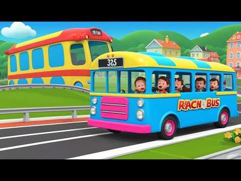 The Racing Bus Turbo Turbo Ride | Funny and Fun Kids Nursery Rhyme Animation