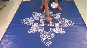 This is festival kolam Karthigai Deepam - 36 th in this series | Learn kolam