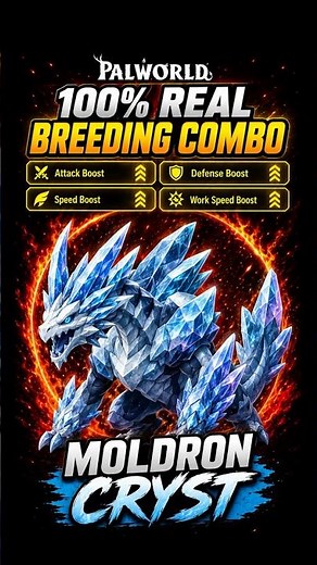 100% REAL BREEDING COMBO OF MOLDRON CRYST!😱 #palworld #shorts