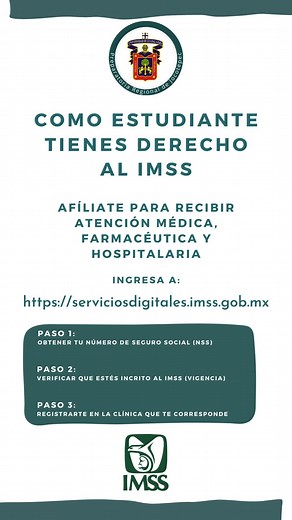 Afiliate al IMSS como estudiante: requisitos y beneficios