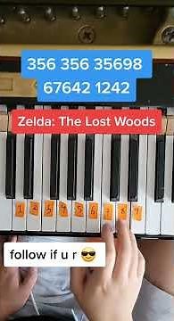 Zelda Lost Woods (Easy Piano Tutorial)