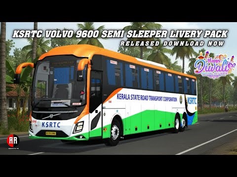 BUSSID New KSRTC Volvo 9600 Semi Sleeper Livery Pack Released | Download Now