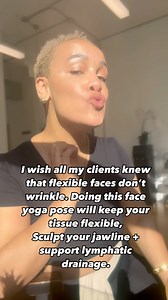 200K views · 4.2K reactions | I wish all my clients knew that flexible faces don’t wrinkle. Doing this face yoga pose will keep your tissue flexible, Sculpt your jawline + support lymphatic drainage. This is sped up for instagram so IRL you can hold than stretch for longer periods. #holisticskincare #buccalmassage #facialcupping #tmj #guasha #jawline | The Beauty Collective | Facebook