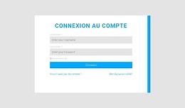 Connexion au compte avec bordure droite - Modèle HTML par Nicepage