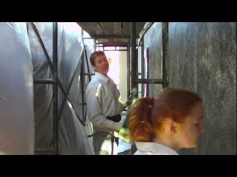 Floating stucco walls and dash finishing