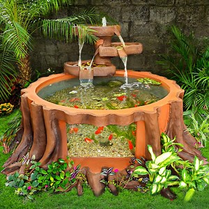 2.7M views · 61K reactions | Creative ideas! How to Make beautiful waterfall fish tank from cement | Sweet Garden 365 | Facebook