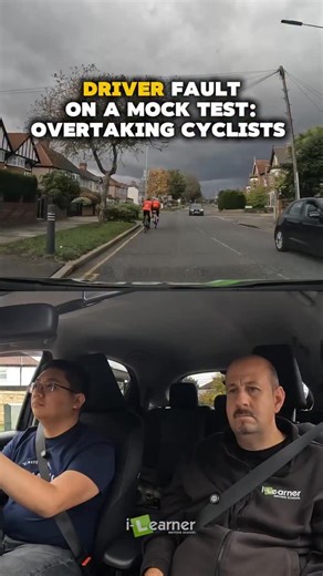 i-Learner Driving School on Instagram: "Driver fault on a mock test: Overtaking cyclists #driving #drivinglesson #drivingtest #drivinginstructor #mocktest"