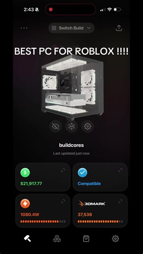 BEST PC FOR ROBLOX !!!! #buildcores #roblox | roblox
