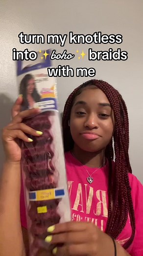used @Freetress l Equal l Organique hair, loved how cute it turned out🥰🥰 #hairinfluencer #fyp #trending #blackgirlhair #bohoknotlessbraids