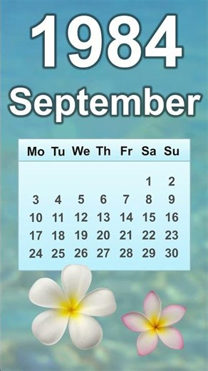 September 1984 Calendar