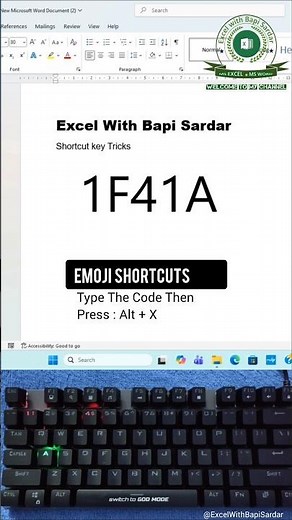 🐚 Create a Conch Emoji Using Unicode in Microsoft Word! 🤩 MSWord Tutorial !