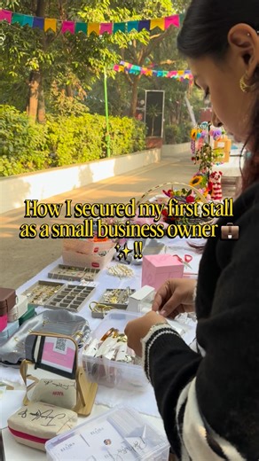 Ellira Jewels on Instagram: "What I did to get my first stall as a small business owner 🤍 1. You have to research a lot — understand which college or fest matches your audience and budget. 2. If you have cousins / siblings / friends studying in DU, use that network — it helps a lot with contacts & inside info. 3. Follow college fest pages & student community pages — they regularly update when events are happening, which college & whom to contact. 4. Be consistent on social media — some colleges