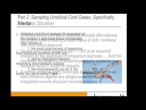 Fetal Acidemia and Umbilical Cord Gases