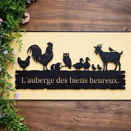 Personalized Farm Animal Metal Sign, Custom Farm Name Sign, Farmhouse Animal Wall Decor, Rooster Duck Goat Barn Sign, Rustic Farmhouse Gift - Etsy
