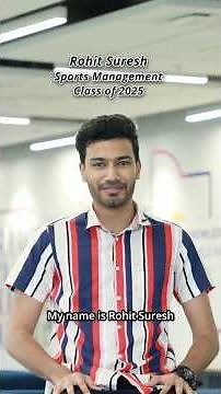 Rohit Suresh’s Take on the Sports Management Course at Jio Institute