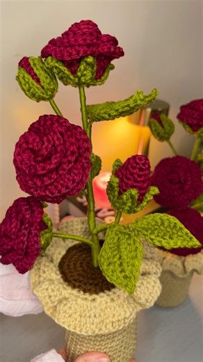 HART | Crochet rose vases🌹 Dm to order✨ . . . . . . #crochetrose #crochetrosevase #crochetvase #crochetpot #crochet #crochetaddict #crocheting... | Instagram