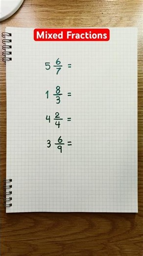 How to Convert Mixed Numbers to Improper Fractions #math #mathtricks #mathhacks