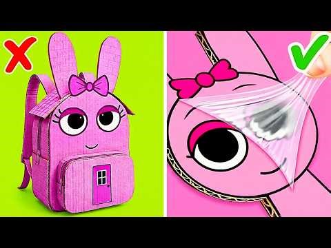 DIY Cardboard SPRUNKI vs Paper INCREDIBOX Pinki *Winter Mini-House & Cool Crafts*