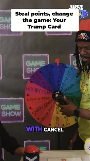 The Cancel card lets you steal a point or change the game. It’s like your personal trump card. Use it whenever you feel the moment is right. #GameShow #TrumpCard #CancelCard #SpecialAbility #Holiday | Justcreatetv